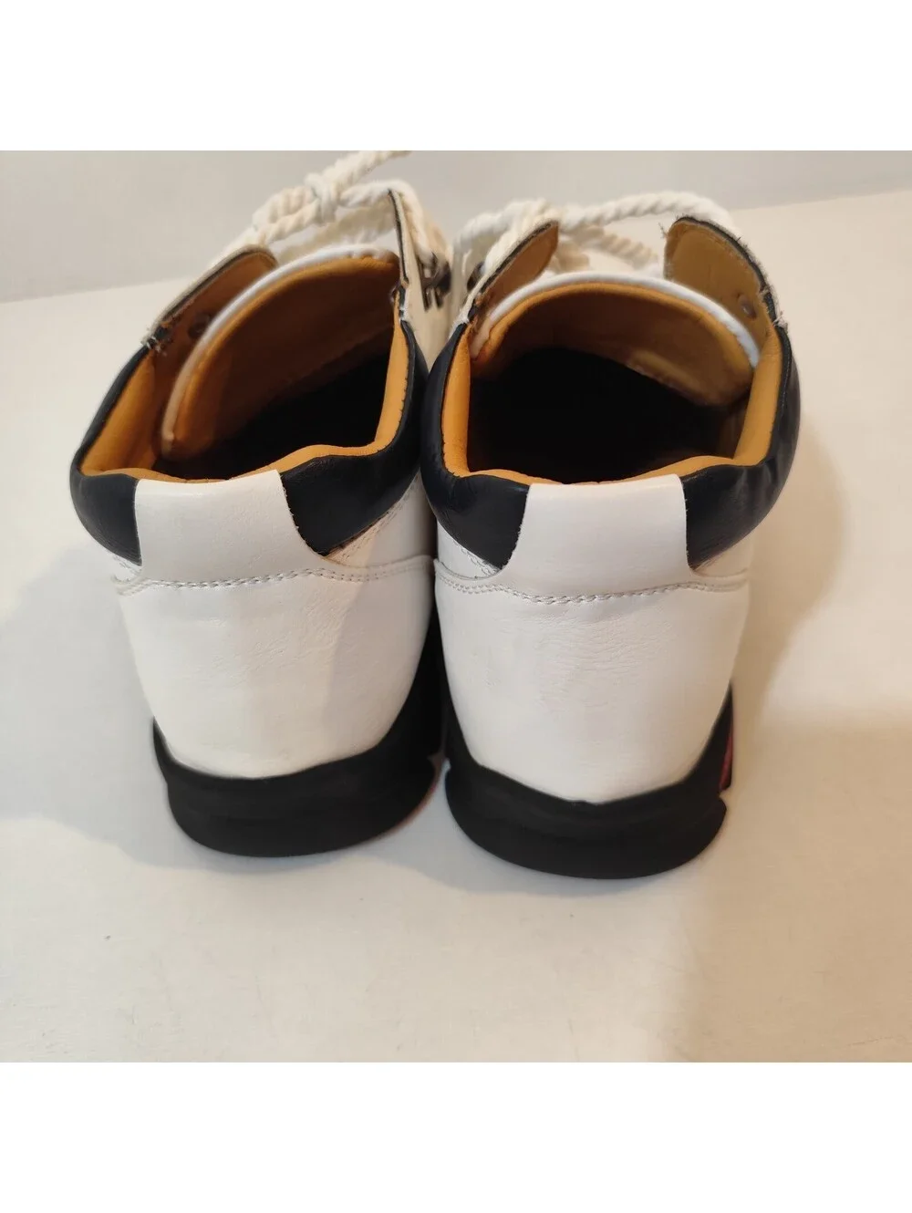 Flyland Men's Ankle Boots Casual White Handmade Leather Shoes Size 11